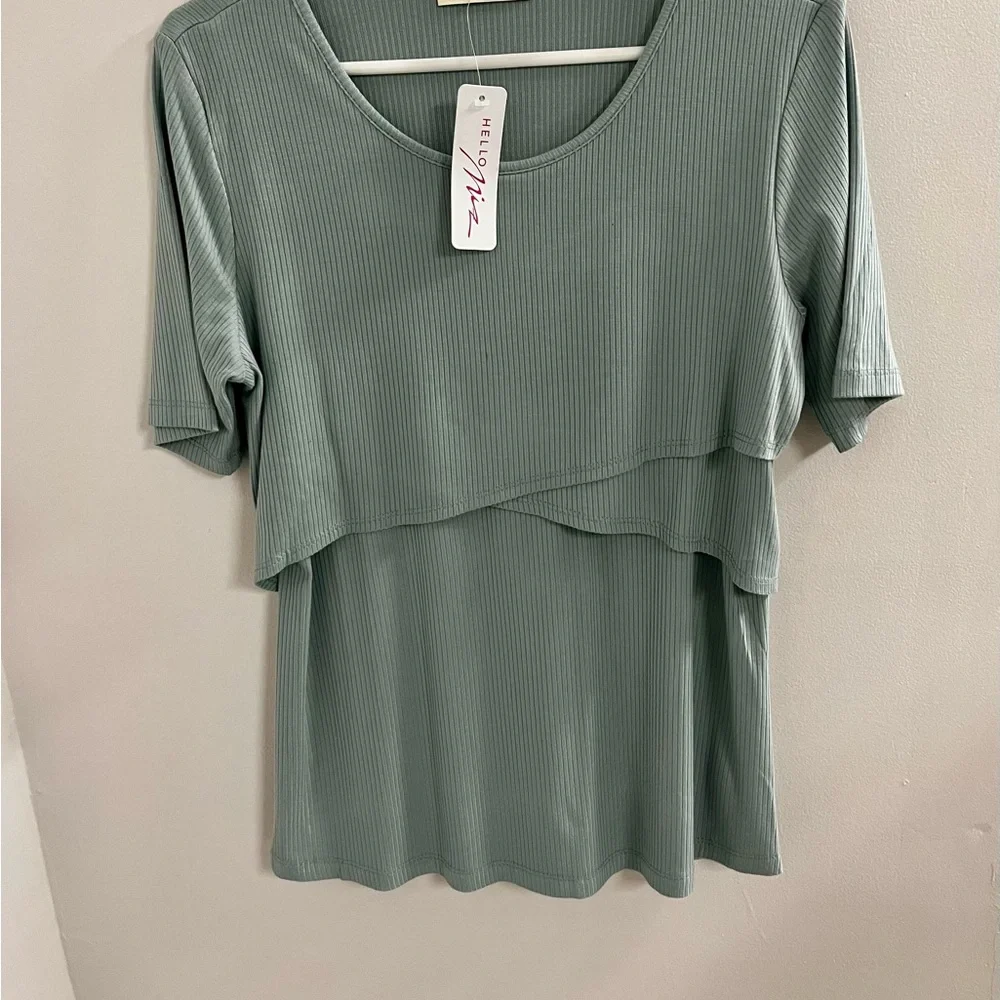 Hello Miz Nursing Top in mint - Picture 2 of 3
